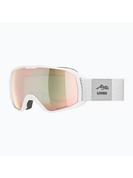 UVEX Xcitd CV S2 lyžařské brýle white matt/morror rose/colorvision green bílé