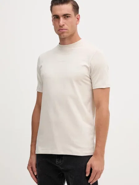 Тениска Karl Lagerfeld с принт бежово