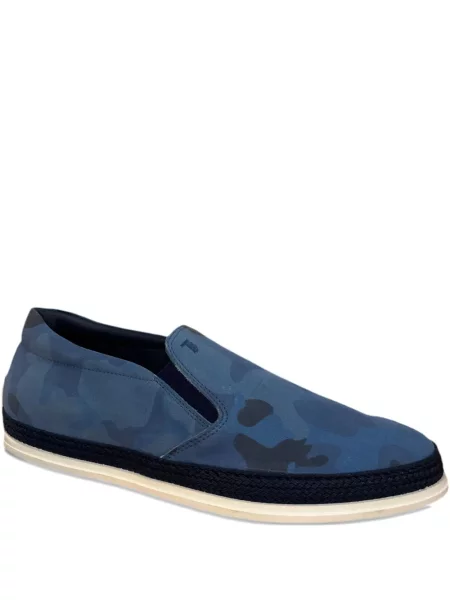 Pantofi loafer Tod's cu imagine slip-on cu model camuflaj albastru