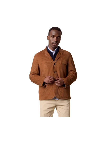 Kurtka Brooks Brothers zamszowa brązowa