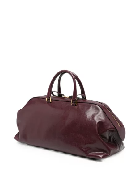 Geantă shopper Alberta Ferretti din piele violet