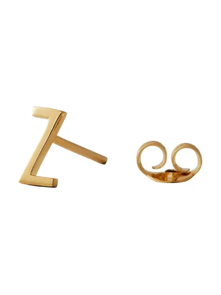 Pozlacené stříbrné náušnice Design Letters