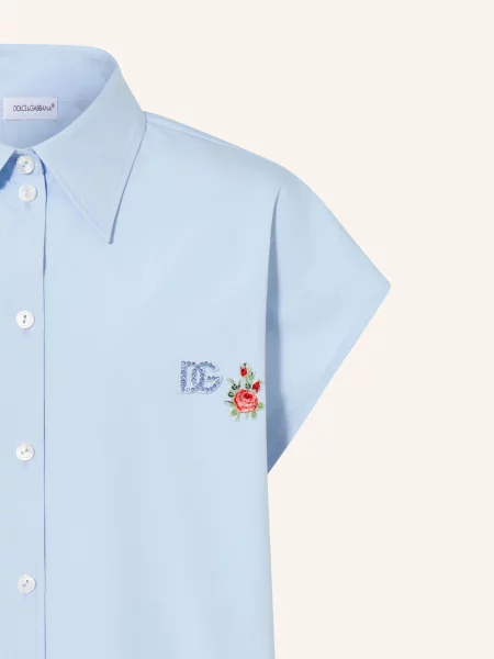 Dolce & Gabbana Bluzka Z Kamieniami Ozdobnymi blau