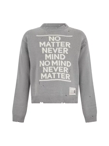 Dzianinowy sweter Mihara Yasuhiro szary