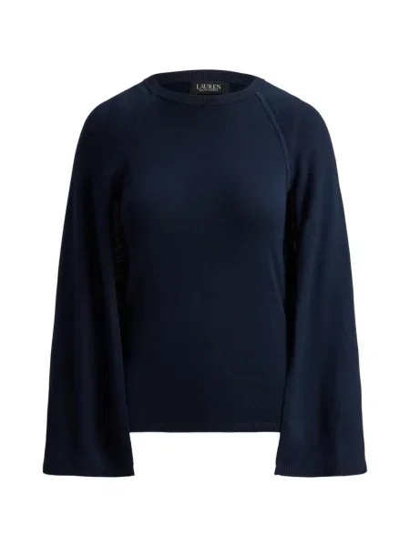 Geacă Lauren Ralph Lauren cu decolteu rotund albastru