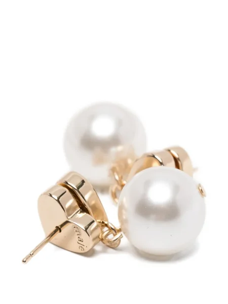 Cercei Maje cu motiv cu inimi auriu