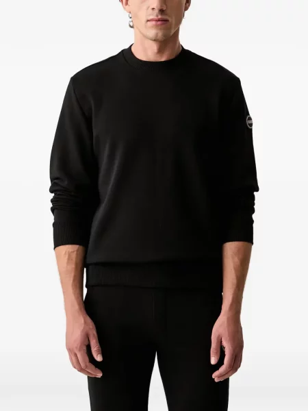 Hanorac crewneck Colmar cu decolteu rotund cu autograf negru