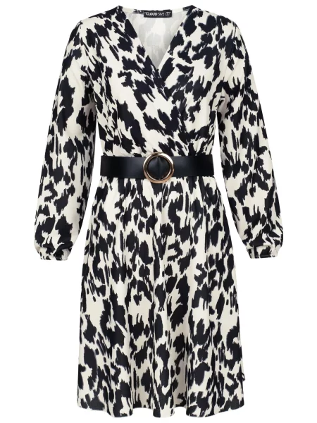 Rochie negru alb