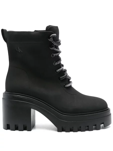 Botine Calvin Klein Jeans din piele negru