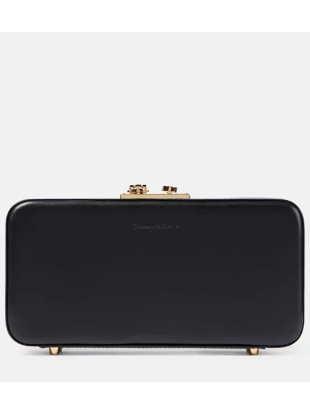 Kožené psaníčko Gianvito Rossi černé