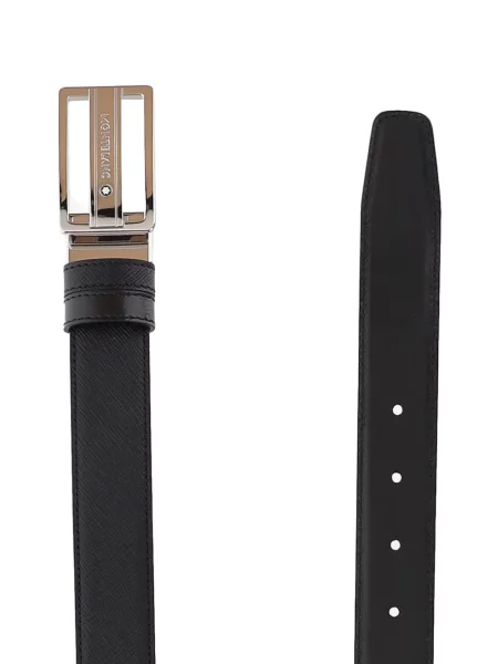 Cu centură reversibil curea Montblanc din piele negru