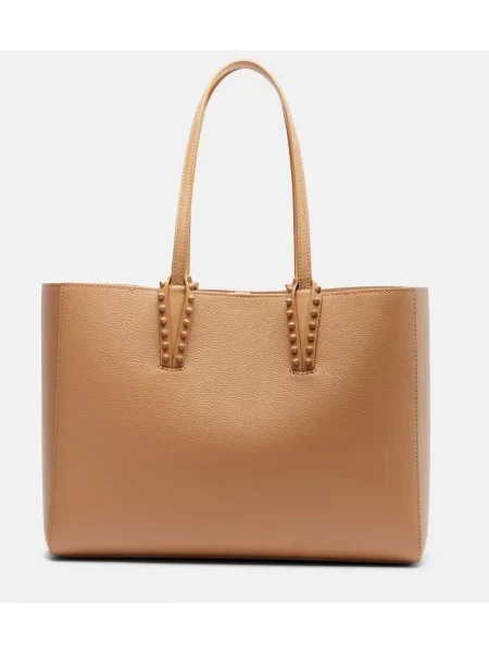 Geanta de piele Christian Louboutin din piele bej