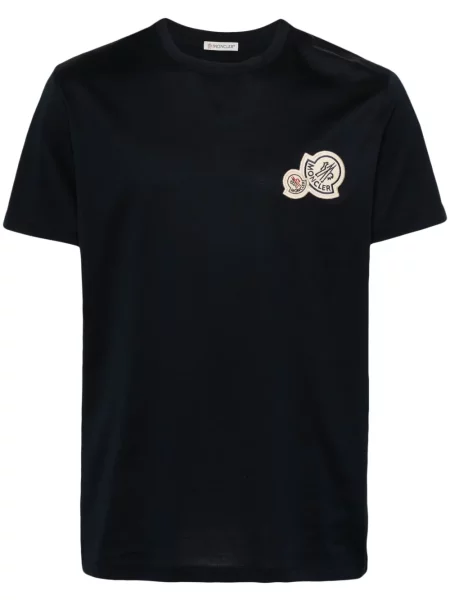 Tricou Moncler cu aplicații albastru