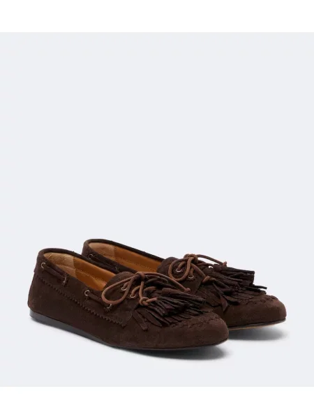 Pantofi loafer Isabel Marant din piele de căprioară maro