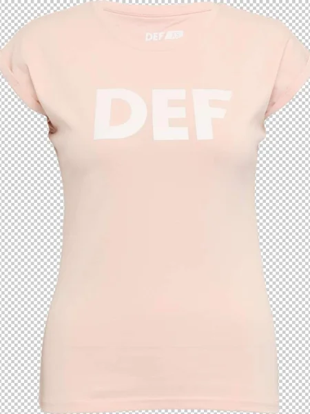 DEF Tricou pastel / alb roz
