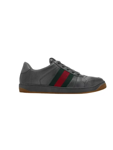 Sneakersy Gucci Screener skórzane szare