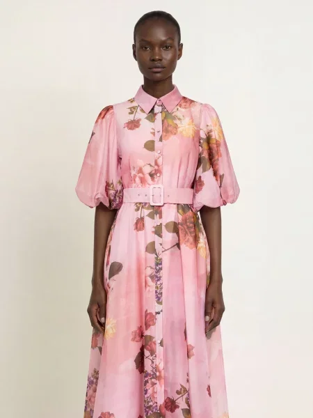 Ted Baker Košilové Šaty Indyah světle růžová zelená červená