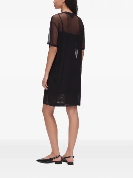 Rochie din denim Karl Lagerfeld Jeans negru