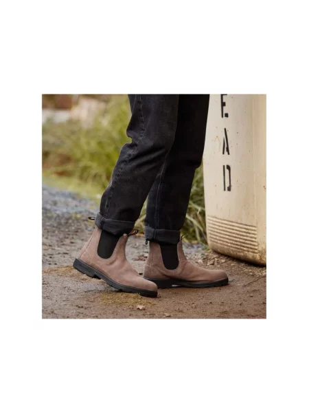 Buty do kostki Blundstone skórzane szare