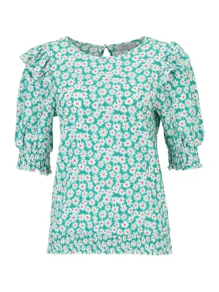 Wallis Petite Bluză verde jad / roz alb