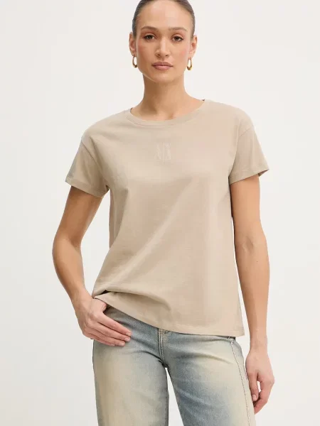 Armani Exchange tričko béžové