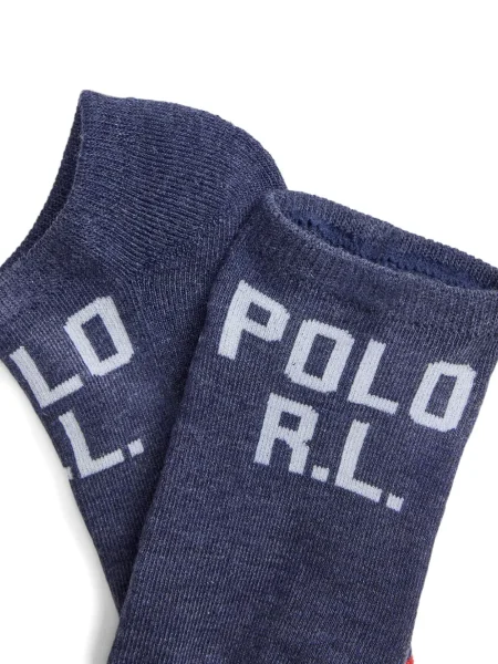 Кожени чорапи Polo Ralph Lauren с отворена пета с пейсли десен бяло