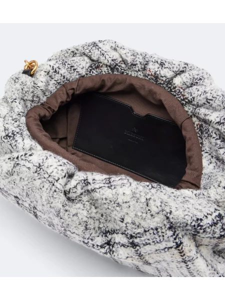 Pletena pisemska torbica Missoni siva