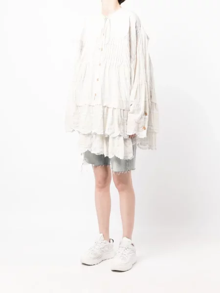 Odgovarati haljina košulja Natasha Zinko karirana bijela