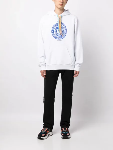 Суичър с качулка Marcelo Burlon County Of Milan с принт бяло