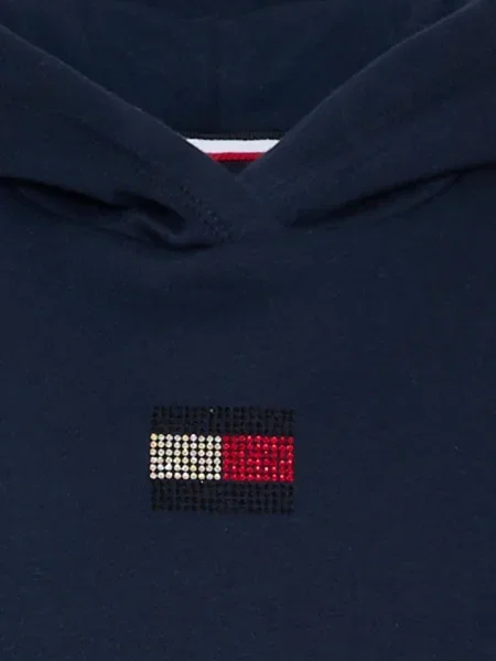 Bluza z kapturem dziecięca Tommy Hilfiger niebieska