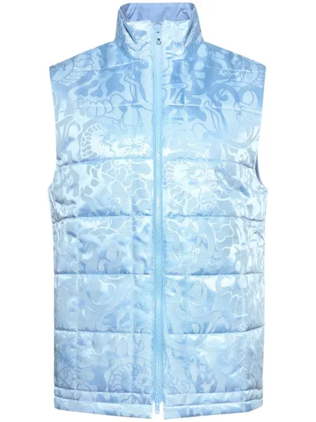 Vestă Casella Meyer din jacard albastru