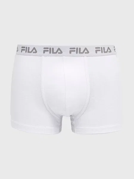 Fila priliehavé boxerky pánske s bavlnou biela