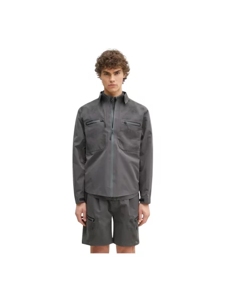 Kurtka koszulowa Alpha Industries z długim rękawem szara