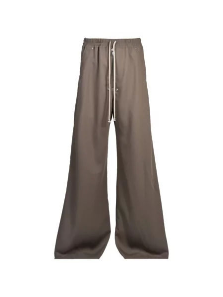 Pantaloni Rick Owens de lână cu cordon gri