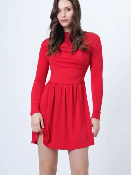 Trend Alaçatı Stili Rochie roșu