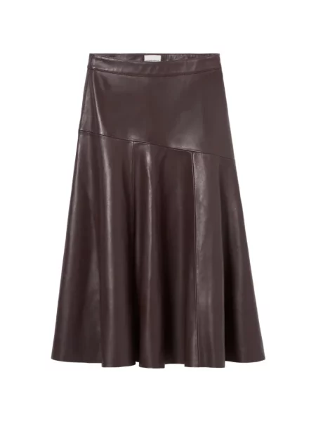 Fustă din piele Claudie Pierlot roșu