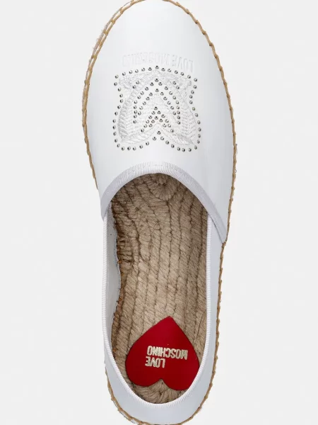 Love Moschino espadrilles női bőr fehér