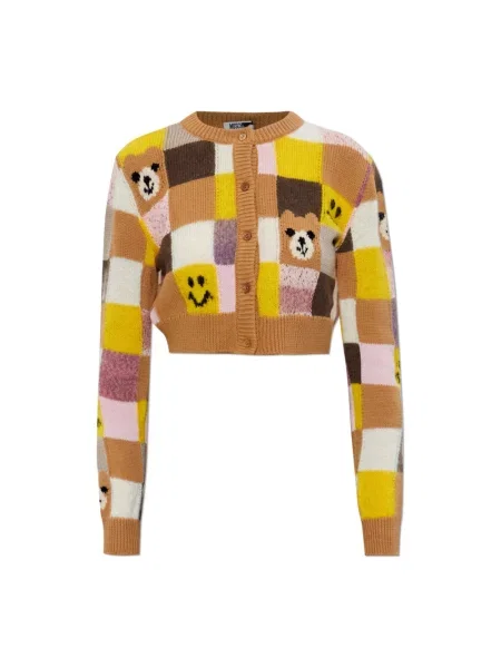 Krótki wielobarwność kardigan Moschino