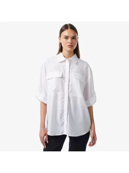 Lacoste сорочка вільний стиль біла