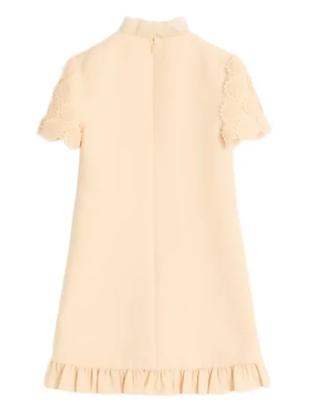 Rochie mini Valentino Garavani cu volane din dantelă de costum