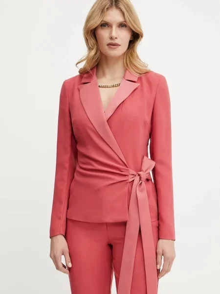 Сако Marciano Guess VITTORIA с едно копче с изчистен дизайн розово