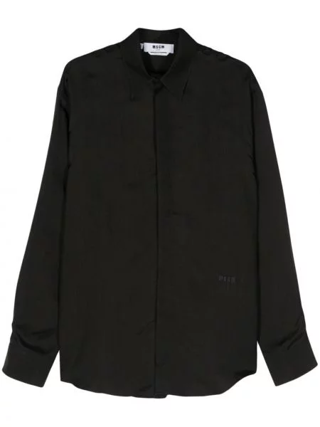 Gulerat cămașă Msgm din satin negru