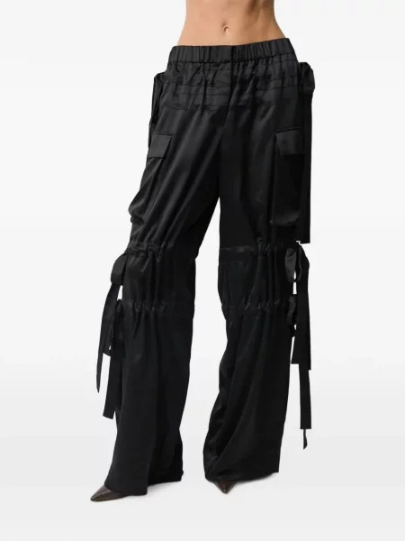 Pantaloni cargo Aknvas cu funde negru
