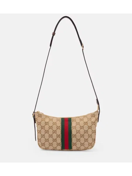 Geanta crossbody Gucci din canvas mini bej