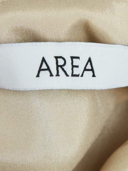 Satynowa mała sukienka mini Area garniturowa różowa