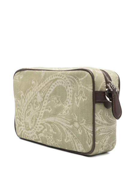 Geantă Etro cu model paisley verde