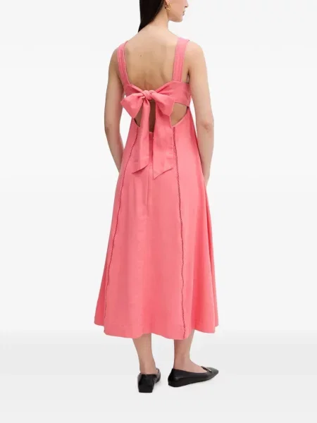 Rochie midi Dkny cu funde roz