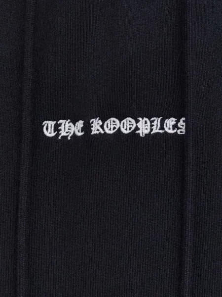 Hanorac cu glugă The Kooples cu broderie negru