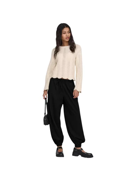 Pantaloni Jacqueline De Yong negru