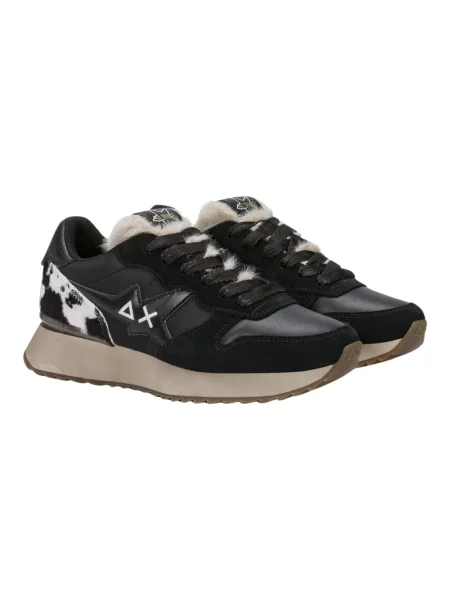 Sneakersy Sun68 skórzane czarne